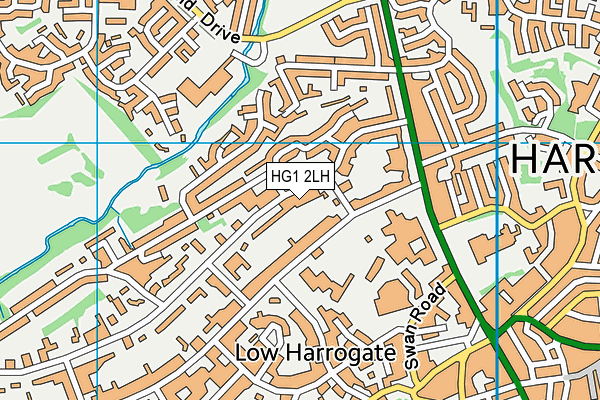 HG1 2LH map - OS VectorMap District (Ordnance Survey) HG1 2LH map - OS VectorMap District (Ordnance Survey)