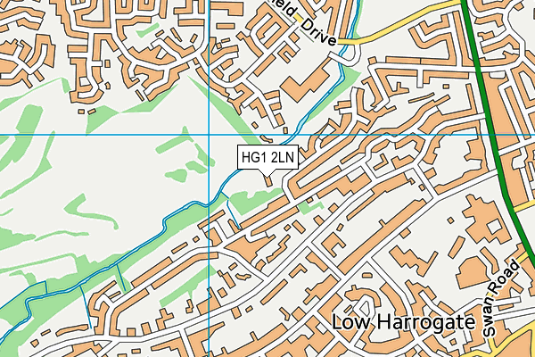 HG1 2LN map - OS VectorMap District (Ordnance Survey) HG1 2LN map - OS VectorMap District (Ordnance Survey)