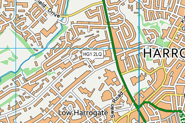 HG1 2LQ map - OS VectorMap District (Ordnance Survey) HG1 2LQ map - OS VectorMap District (Ordnance Survey)