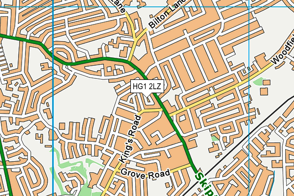 HG1 2LZ map - OS VectorMap District (Ordnance Survey) HG1 2LZ map - OS VectorMap District (Ordnance Survey)