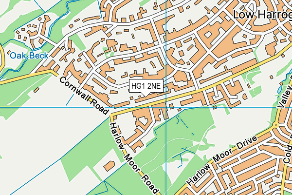 HG1 2NE map - OS VectorMap District (Ordnance Survey) HG1 2NE map - OS VectorMap District (Ordnance Survey)
