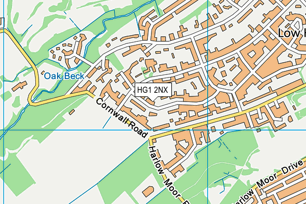 HG1 2NX map - OS VectorMap District (Ordnance Survey) HG1 2NX map - OS VectorMap District (Ordnance Survey)