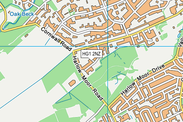 HG1 2NZ map - OS VectorMap District (Ordnance Survey) HG1 2NZ map - OS VectorMap District (Ordnance Survey)