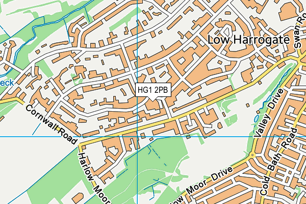 HG1 2PB map - OS VectorMap District (Ordnance Survey) HG1 2PB map - OS VectorMap District (Ordnance Survey)