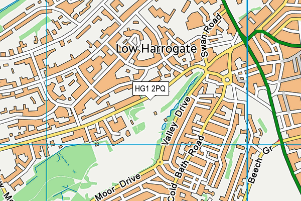 HG1 2PQ map - OS VectorMap District (Ordnance Survey) HG1 2PQ map - OS VectorMap District (Ordnance Survey)
