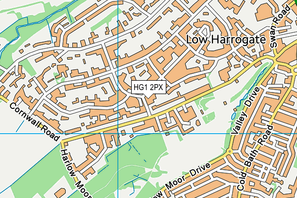 HG1 2PX map - OS VectorMap District (Ordnance Survey) HG1 2PX map - OS VectorMap District (Ordnance Survey)