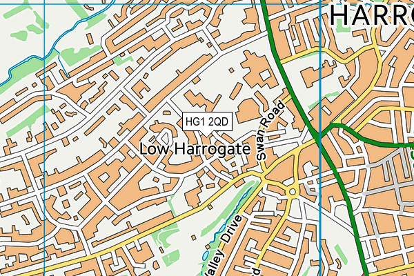 HG1 2QD map - OS VectorMap District (Ordnance Survey) HG1 2QD map - OS VectorMap District (Ordnance Survey)