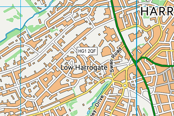 HG1 2QF map - OS VectorMap District (Ordnance Survey) HG1 2QF map - OS VectorMap District (Ordnance Survey)
