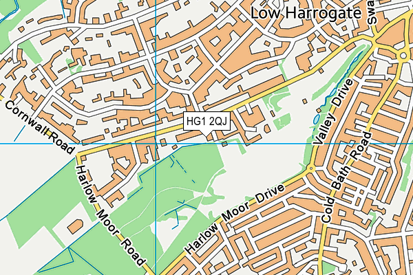 HG1 2QJ map - OS VectorMap District (Ordnance Survey) HG1 2QJ map - OS VectorMap District (Ordnance Survey)