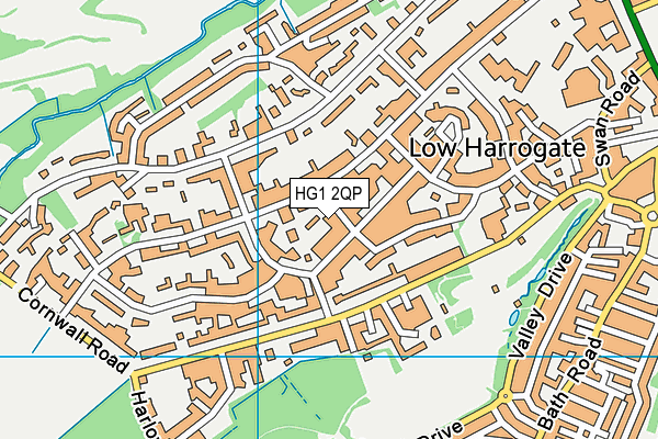 HG1 2QP map - OS VectorMap District (Ordnance Survey) HG1 2QP map - OS VectorMap District (Ordnance Survey)