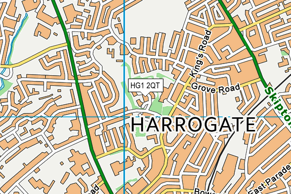 HG1 2QT map - OS VectorMap District (Ordnance Survey) HG1 2QT map - OS VectorMap District (Ordnance Survey)