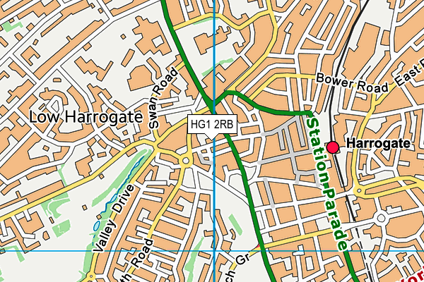HG1 2RB map - OS VectorMap District (Ordnance Survey) HG1 2RB map - OS VectorMap District (Ordnance Survey)