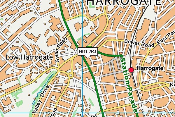 HG1 2RJ map - OS VectorMap District (Ordnance Survey) HG1 2RJ map - OS VectorMap District (Ordnance Survey)