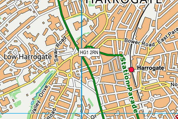 HG1 2RN map - OS VectorMap District (Ordnance Survey) HG1 2RN map - OS VectorMap District (Ordnance Survey)