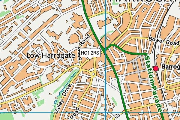 HG1 2RS map - OS VectorMap District (Ordnance Survey) HG1 2RS map - OS VectorMap District (Ordnance Survey)