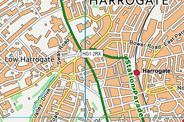 HG1 2RX map - OS VectorMap District (Ordnance Survey) HG1 2RX map - OS VectorMap District (Ordnance Survey)