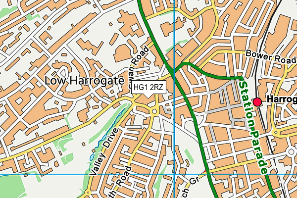 HG1 2RZ map - OS VectorMap District (Ordnance Survey) HG1 2RZ map - OS VectorMap District (Ordnance Survey)