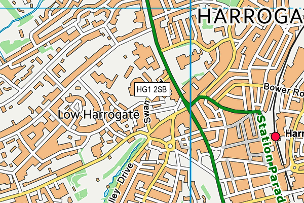 HG1 2SB map - OS VectorMap District (Ordnance Survey) HG1 2SB map - OS VectorMap District (Ordnance Survey)