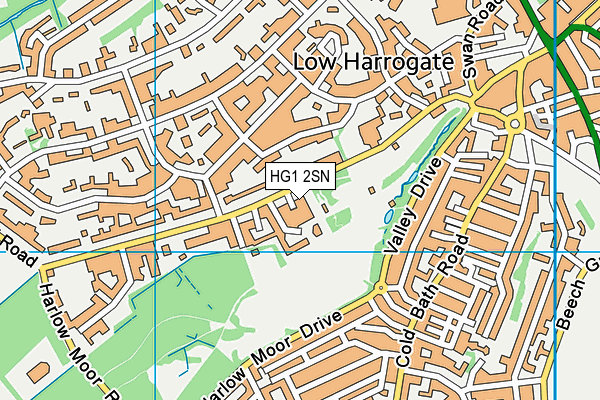 HG1 2SN map - OS VectorMap District (Ordnance Survey) HG1 2SN map - OS VectorMap District (Ordnance Survey)