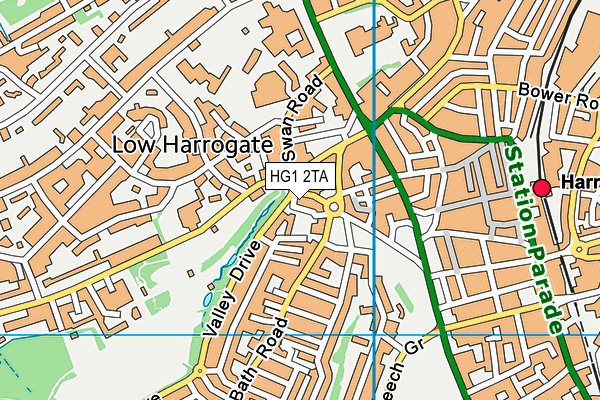 HG1 2TA map - OS VectorMap District (Ordnance Survey)