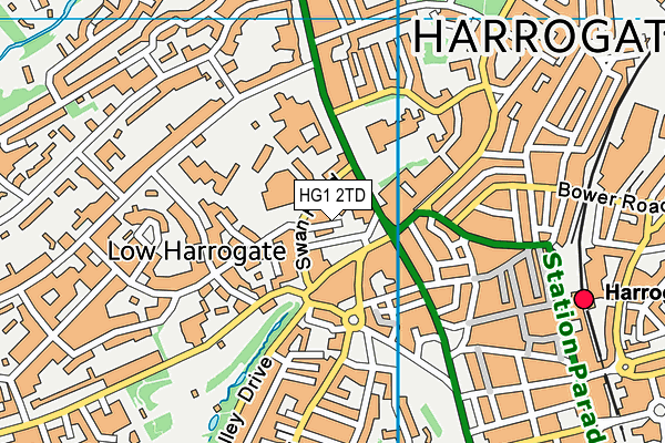 HG1 2TD map - OS VectorMap District (Ordnance Survey) HG1 2TD map - OS VectorMap District (Ordnance Survey)