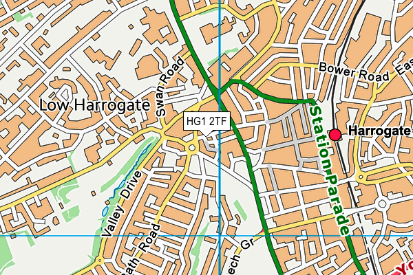 HG1 2TF map - OS VectorMap District (Ordnance Survey) HG1 2TF map - OS VectorMap District (Ordnance Survey)
