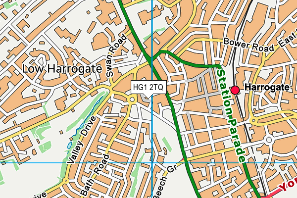 HG1 2TQ map - OS VectorMap District (Ordnance Survey) HG1 2TQ map - OS VectorMap District (Ordnance Survey)
