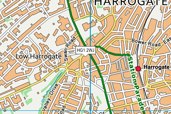 HG1 2WJ map - OS VectorMap District (Ordnance Survey) HG1 2WJ map - OS VectorMap District (Ordnance Survey)