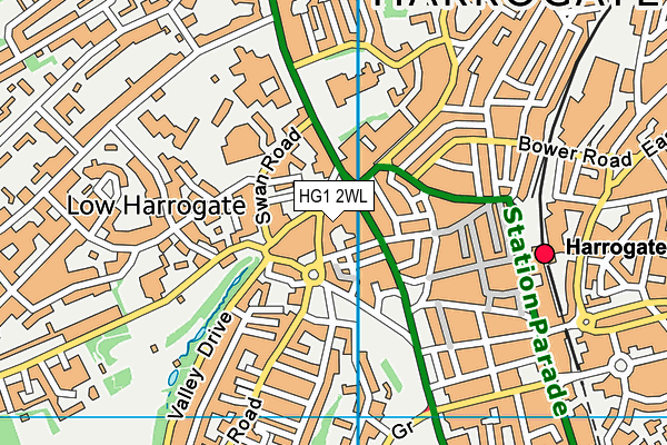 HG1 2WL map - OS VectorMap District (Ordnance Survey) HG1 2WL map - OS VectorMap District (Ordnance Survey)