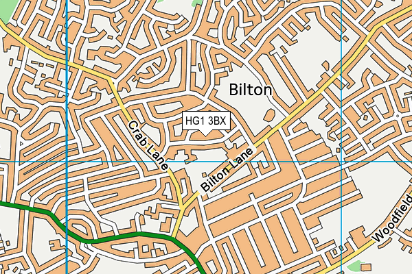HG1 3BX map - OS VectorMap District (Ordnance Survey) HG1 3BX map - OS VectorMap District (Ordnance Survey)