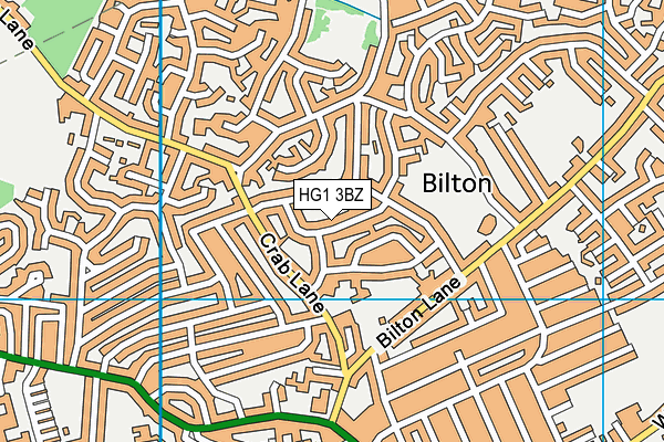 HG1 3BZ map - OS VectorMap District (Ordnance Survey) HG1 3BZ map - OS VectorMap District (Ordnance Survey)