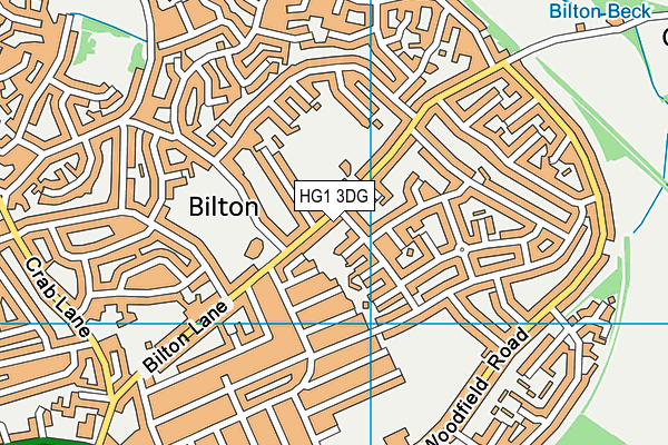 HG1 3DG map - OS VectorMap District (Ordnance Survey)