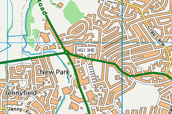 HG1 3HE map - OS VectorMap District (Ordnance Survey) HG1 3HE map - OS VectorMap District (Ordnance Survey)