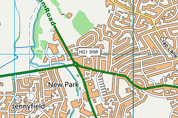 HG1 3HW map - OS VectorMap District (Ordnance Survey) HG1 3HW map - OS VectorMap District (Ordnance Survey)