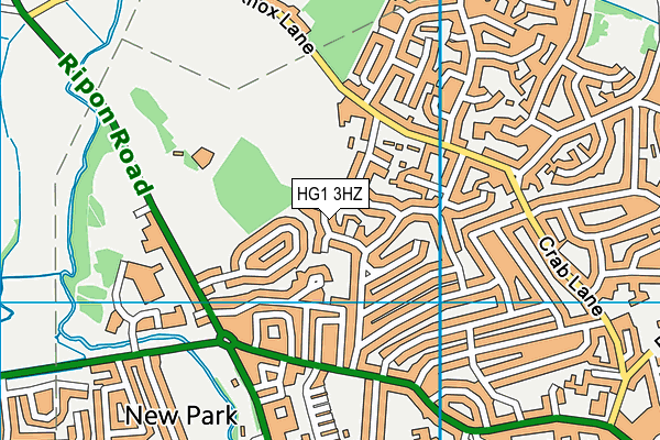 HG1 3HZ map - OS VectorMap District (Ordnance Survey) HG1 3HZ map - OS VectorMap District (Ordnance Survey)