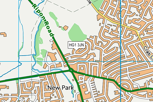 HG1 3JN map - OS VectorMap District (Ordnance Survey) HG1 3JN map - OS VectorMap District (Ordnance Survey)