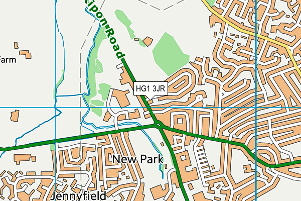 HG1 3JR map - OS VectorMap District (Ordnance Survey) HG1 3JR map - OS VectorMap District (Ordnance Survey)