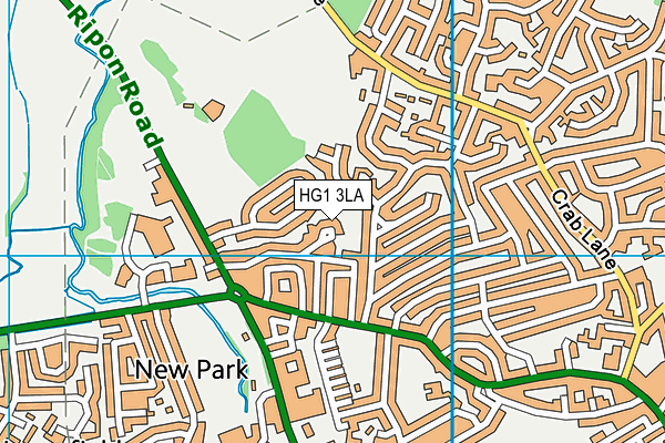 HG1 3LA map - OS VectorMap District (Ordnance Survey) HG1 3LA map - OS VectorMap District (Ordnance Survey)
