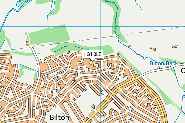 HG1 3LE map - OS VectorMap District (Ordnance Survey) HG1 3LE map - OS VectorMap District (Ordnance Survey)
