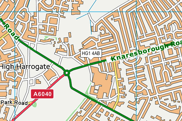 HG1 4AB map - OS VectorMap District (Ordnance Survey) HG1 4AB map - OS VectorMap District (Ordnance Survey)