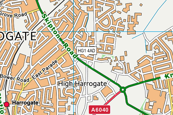 HG1 4AD map - OS VectorMap District (Ordnance Survey) HG1 4AD map - OS VectorMap District (Ordnance Survey)