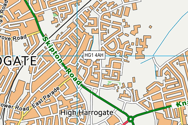 HG1 4AH map - OS VectorMap District (Ordnance Survey) HG1 4AH map - OS VectorMap District (Ordnance Survey)