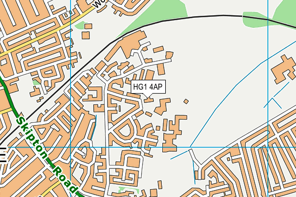 HG1 4AP map - OS VectorMap District (Ordnance Survey) HG1 4AP map - OS VectorMap District (Ordnance Survey)