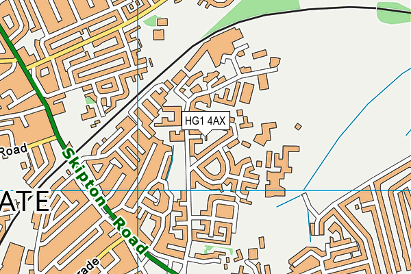 HG1 4AX map - OS VectorMap District (Ordnance Survey) HG1 4AX map - OS VectorMap District (Ordnance Survey)