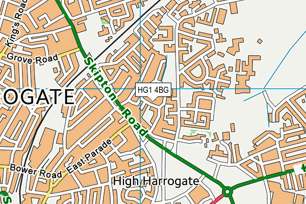 HG1 4BG map - OS VectorMap District (Ordnance Survey) HG1 4BG map - OS VectorMap District (Ordnance Survey)