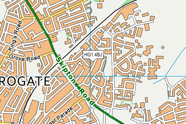 HG1 4BJ map - OS VectorMap District (Ordnance Survey) HG1 4BJ map - OS VectorMap District (Ordnance Survey)