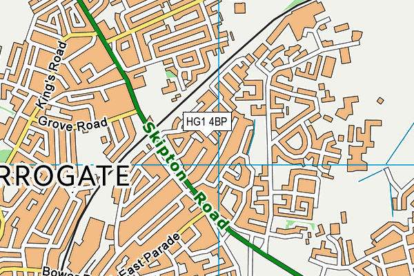 HG1 4BP map - OS VectorMap District (Ordnance Survey) HG1 4BP map - OS VectorMap District (Ordnance Survey)