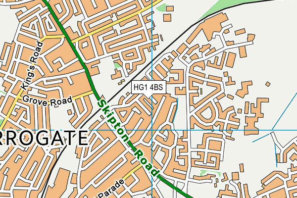 HG1 4BS map - OS VectorMap District (Ordnance Survey) HG1 4BS map - OS VectorMap District (Ordnance Survey)