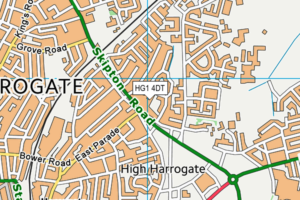 HG1 4DT map - OS VectorMap District (Ordnance Survey) HG1 4DT map - OS VectorMap District (Ordnance Survey)