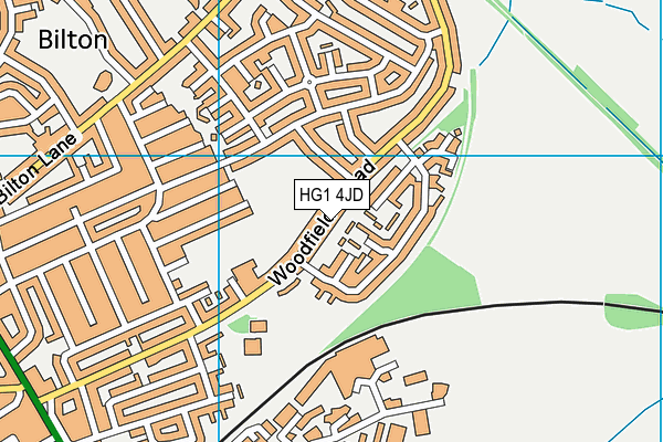 HG1 4JD map - OS VectorMap District (Ordnance Survey) HG1 4JD map - OS VectorMap District (Ordnance Survey)